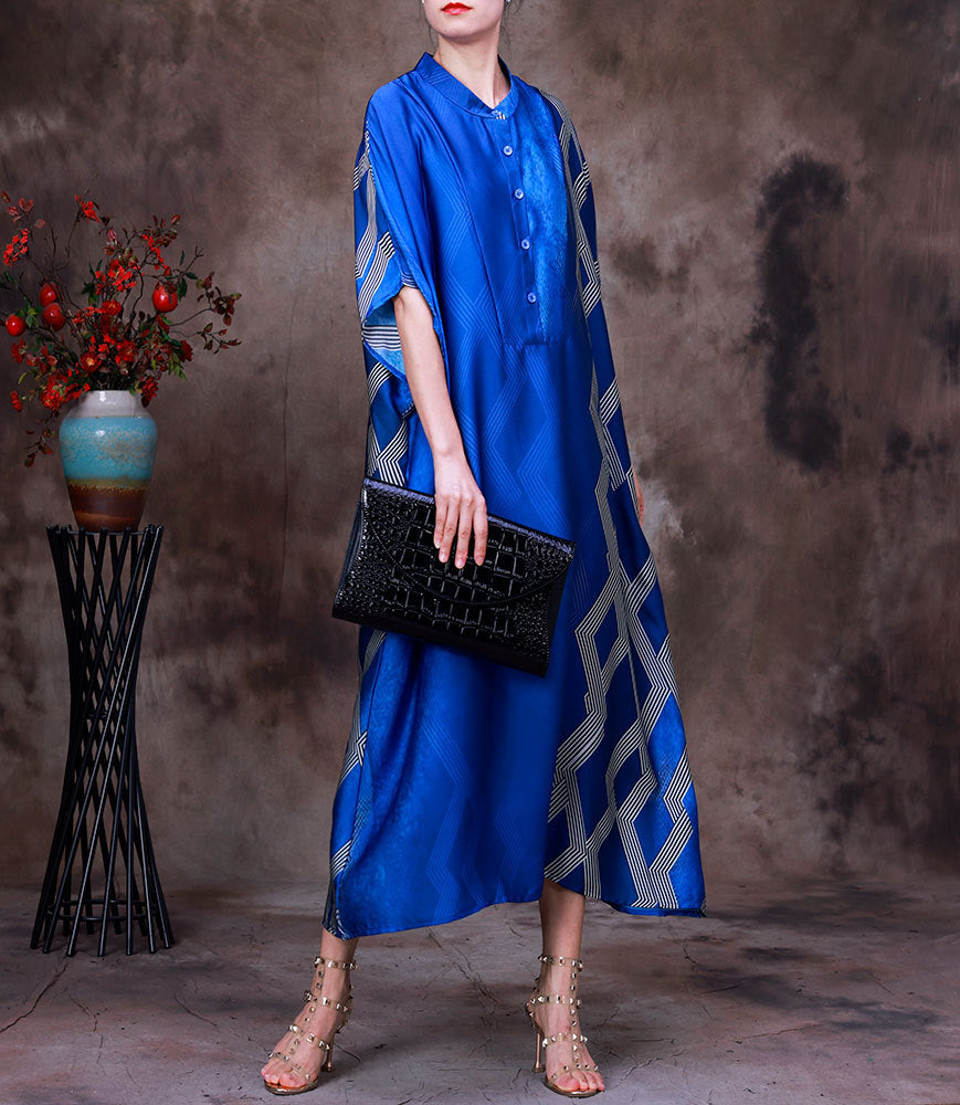 Elegant Summer Tencel Women Long Dresses-Dresses-Blue-One Size-Free Shipping at meselling99