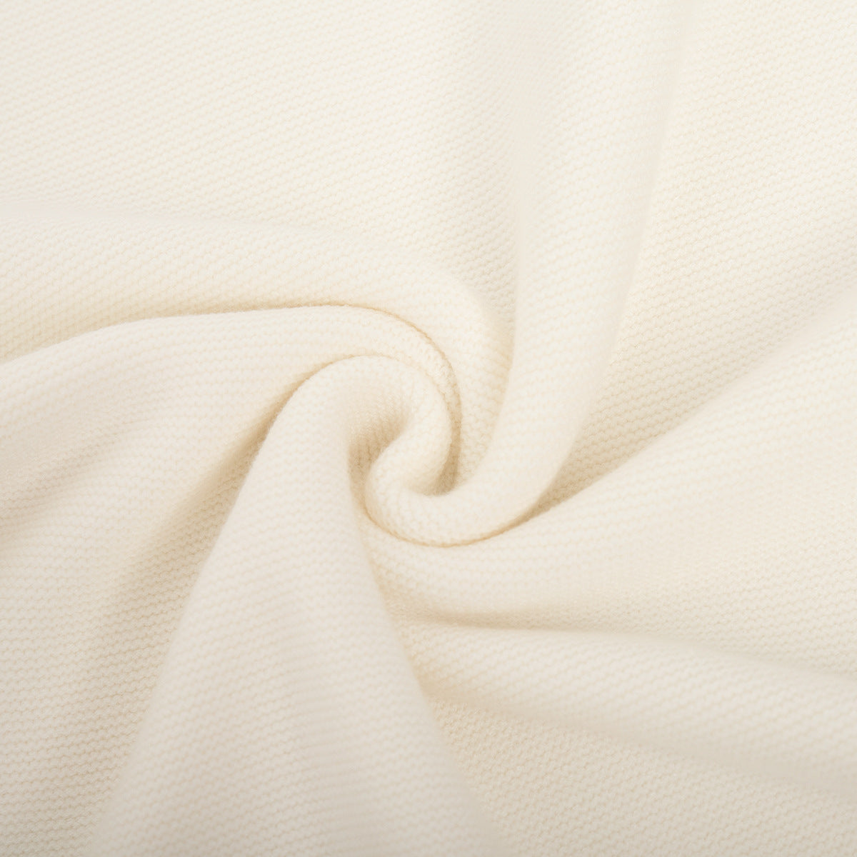 Casual Round Neck Knitted White Sweaters