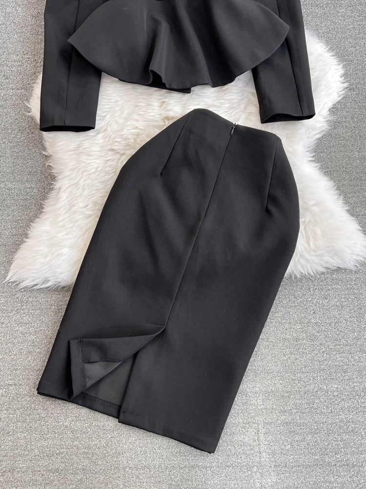 Fashion Long Sleeves Blazers and Sheath Skirts for Women