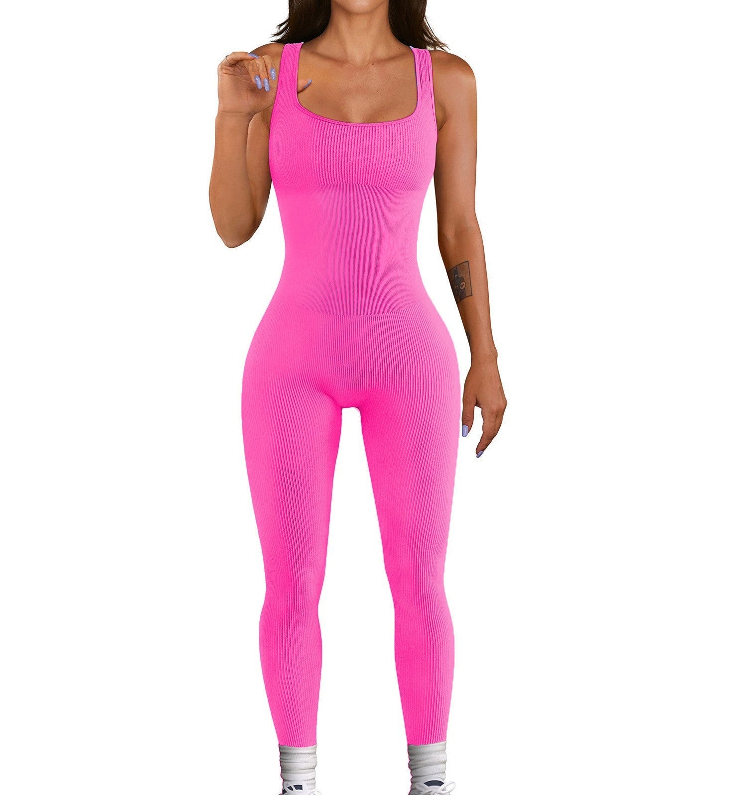 Sexy Square Neckline Sleeveless Jumpsuits