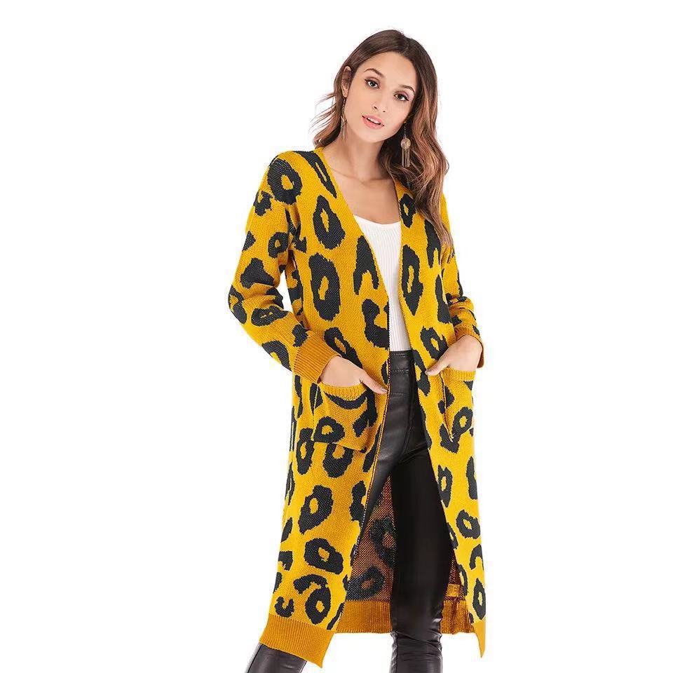 Women's Loose Fit Leopard Print Cardigan
