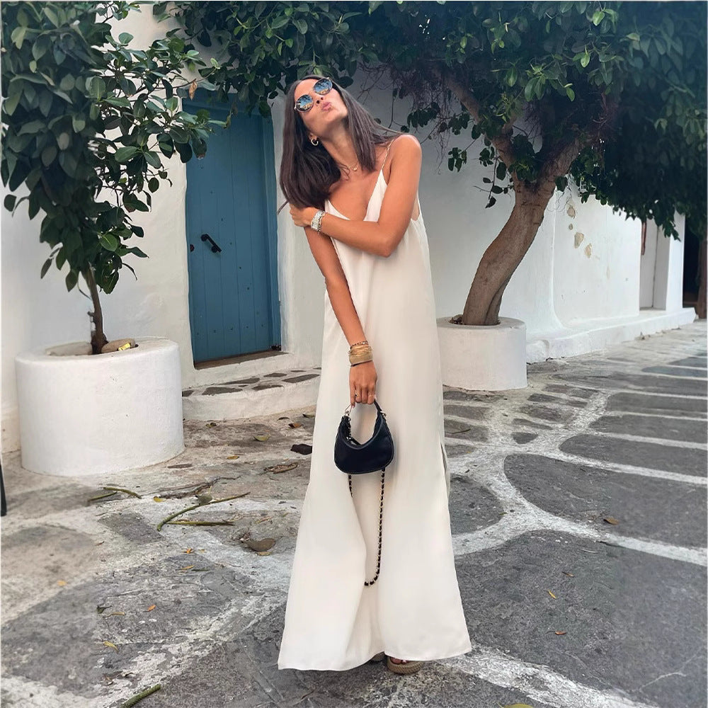 Sexy Backless Summer Dress - Women's Sleeveless Long Maxi Dress