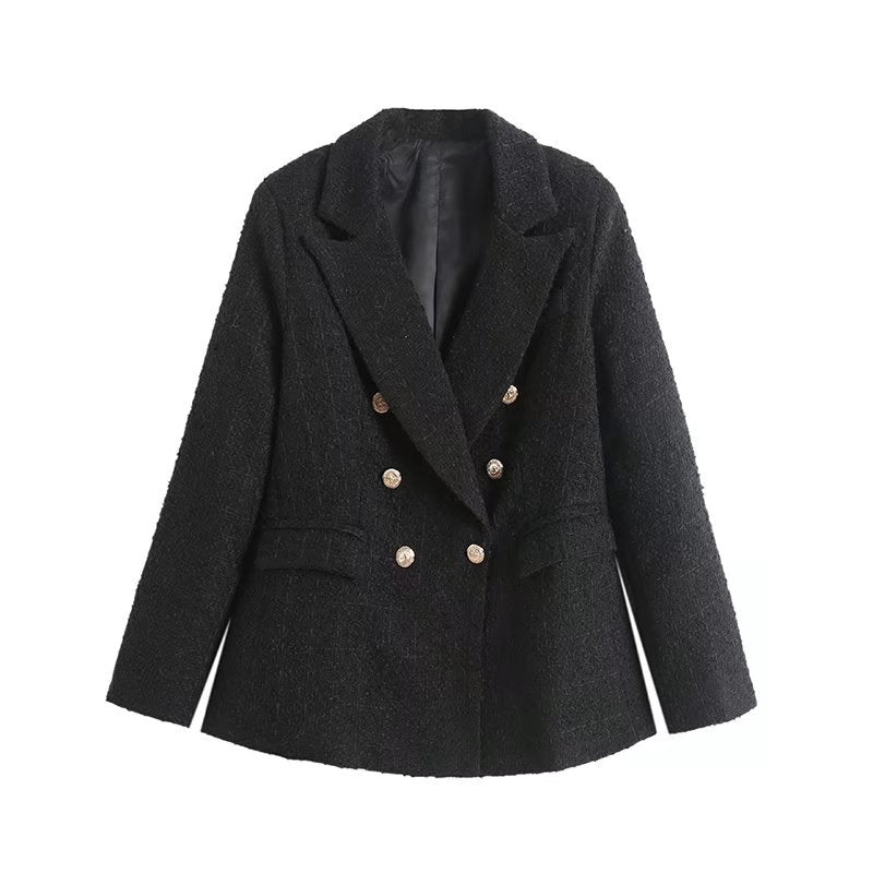 Fashion Double Breasted Blazer Overcoats