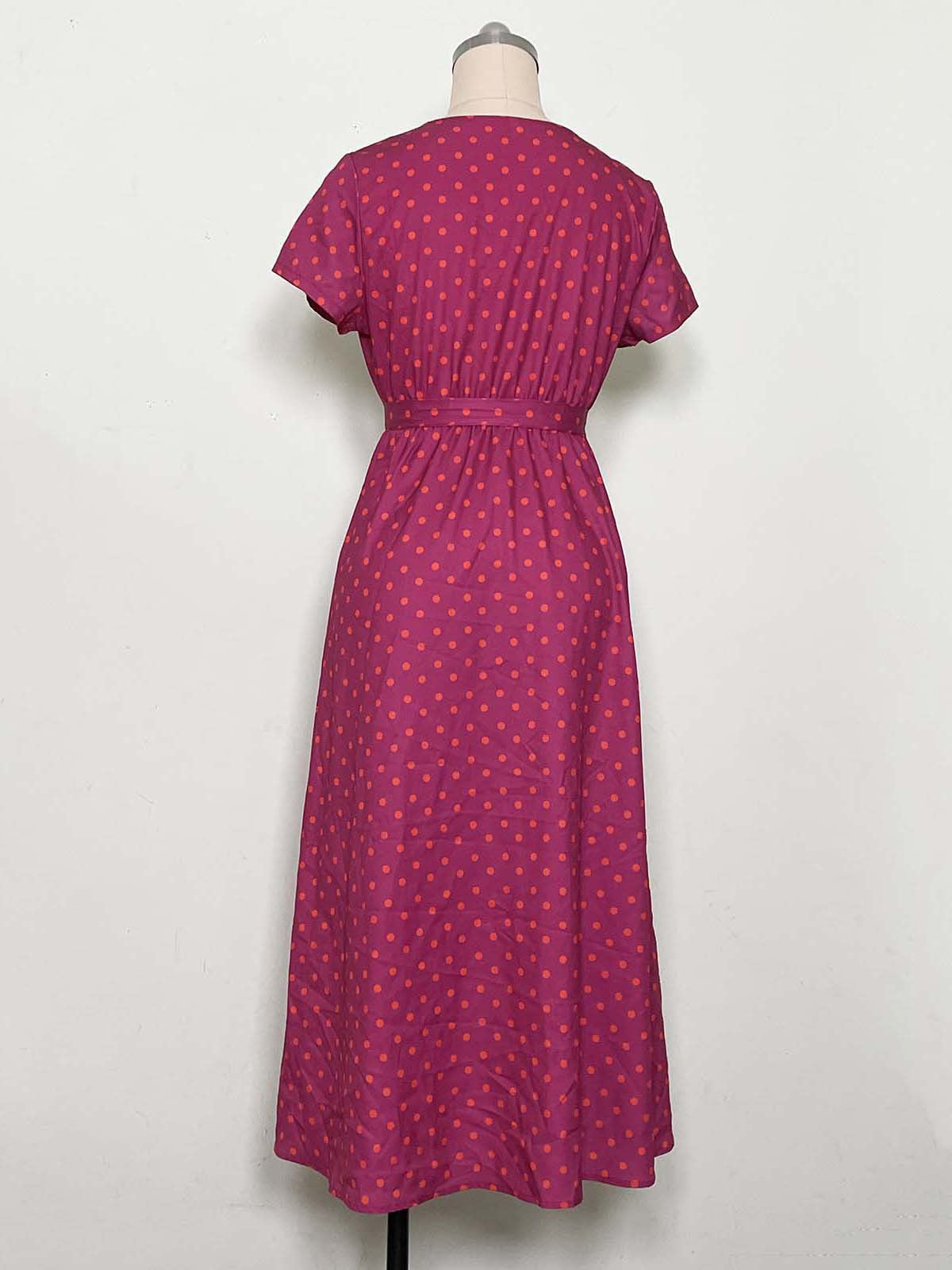 Summer Floral Print V-Neck Split Hem Midi Dress