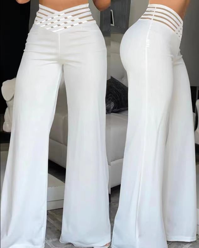 Casual Summer High Waist Wide Legs Pants