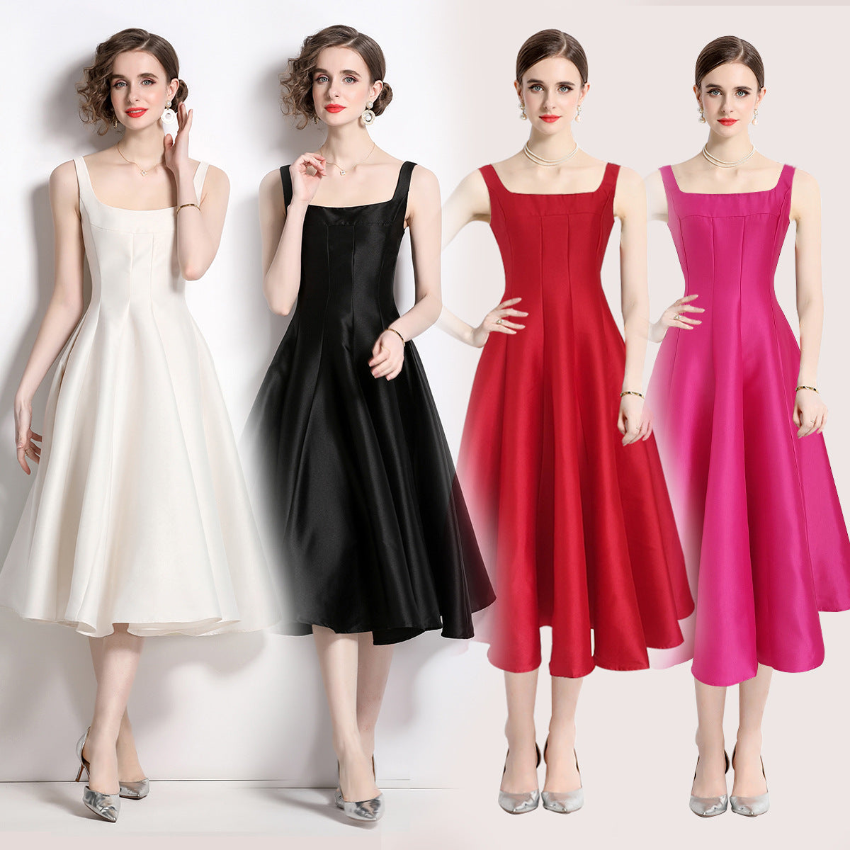 Vintage Simple Ball Evening Party Dresses