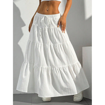 Women's High-Waisted Flowy Maxi Skirt