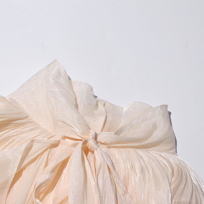 Designed Elegant Beach Vacation Dress – High-End Bubble Sleeve Maxi Dress