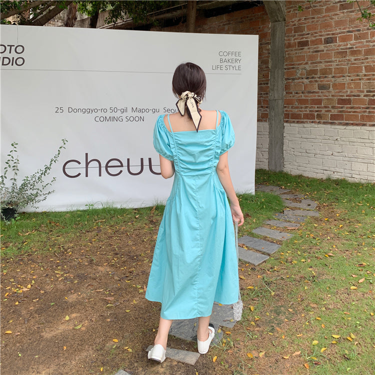 Off The Shoulder Summer Puff Sleeves Plus Sizes A-line Dresses