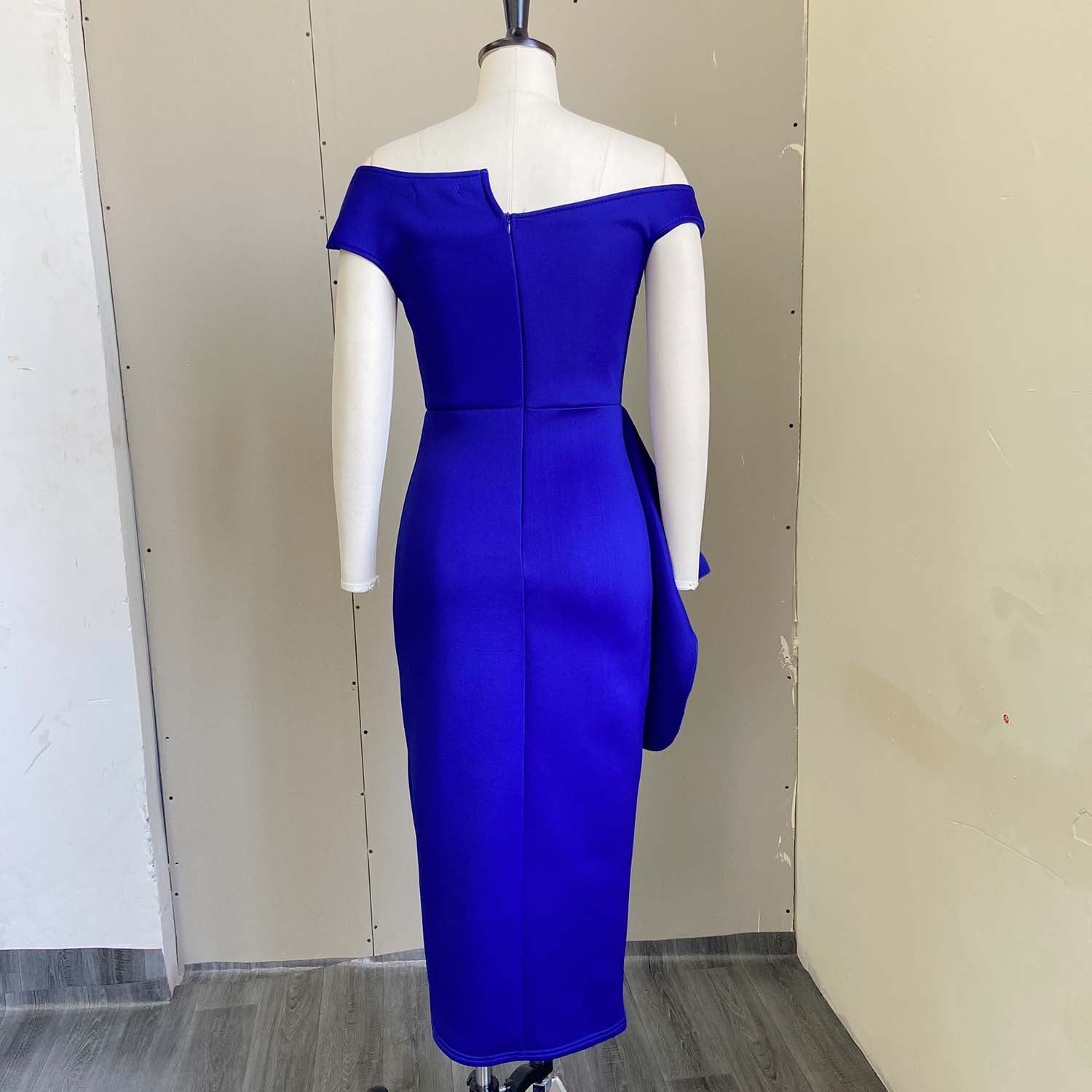 Fashion High Waist Plus Sizes Midi Party Dresses-Dresses-Free Shipping at meselling99