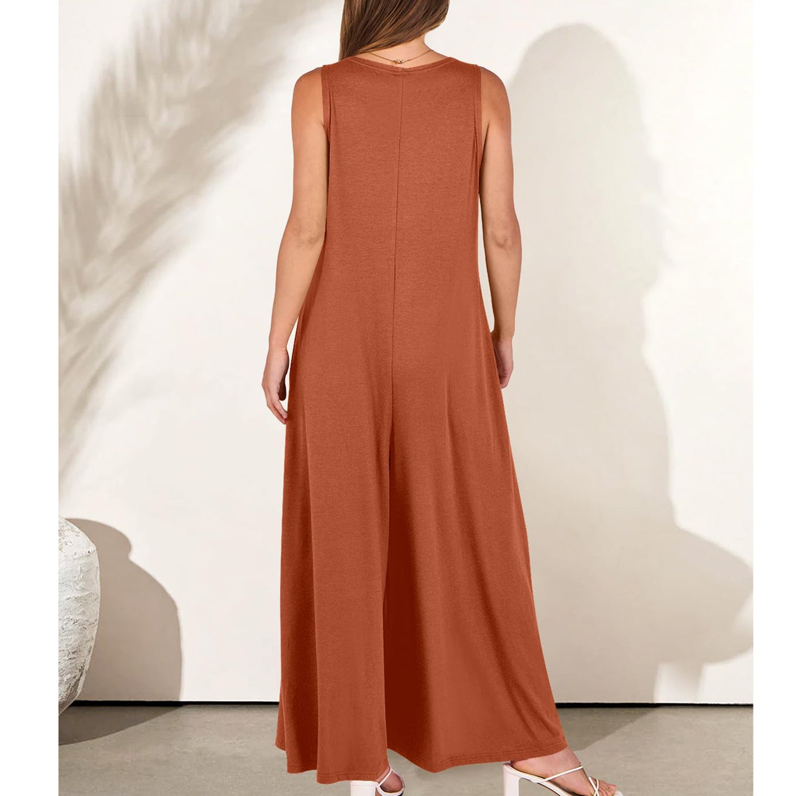 Women's Summer Casual Jumpsuit - Lightweight Pocket Romper