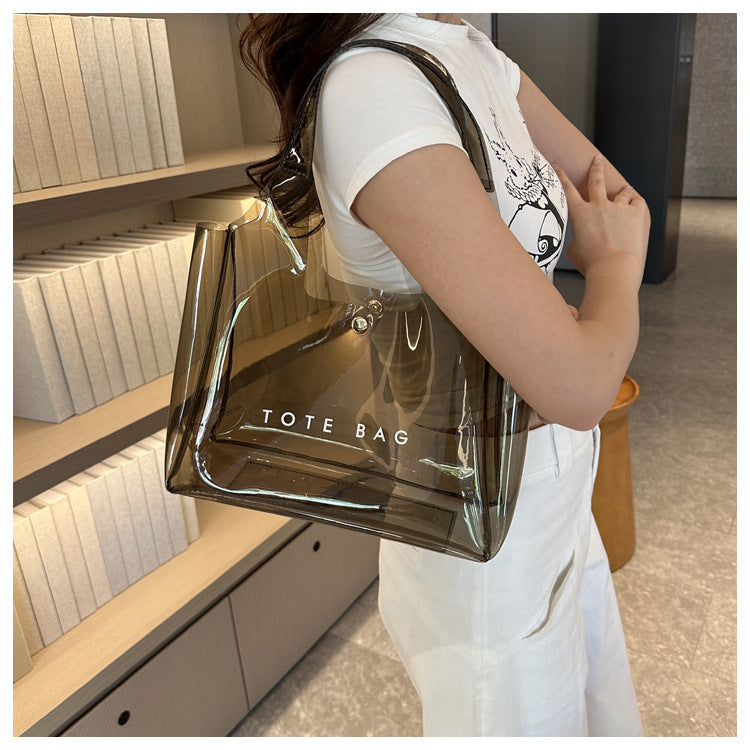 Chic PVC Clear Shoulder Bag