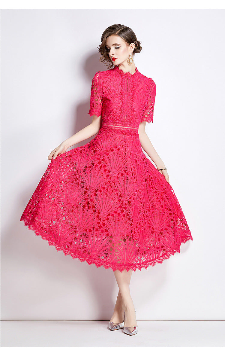 Elegant Vintage Lace Maxi Dress