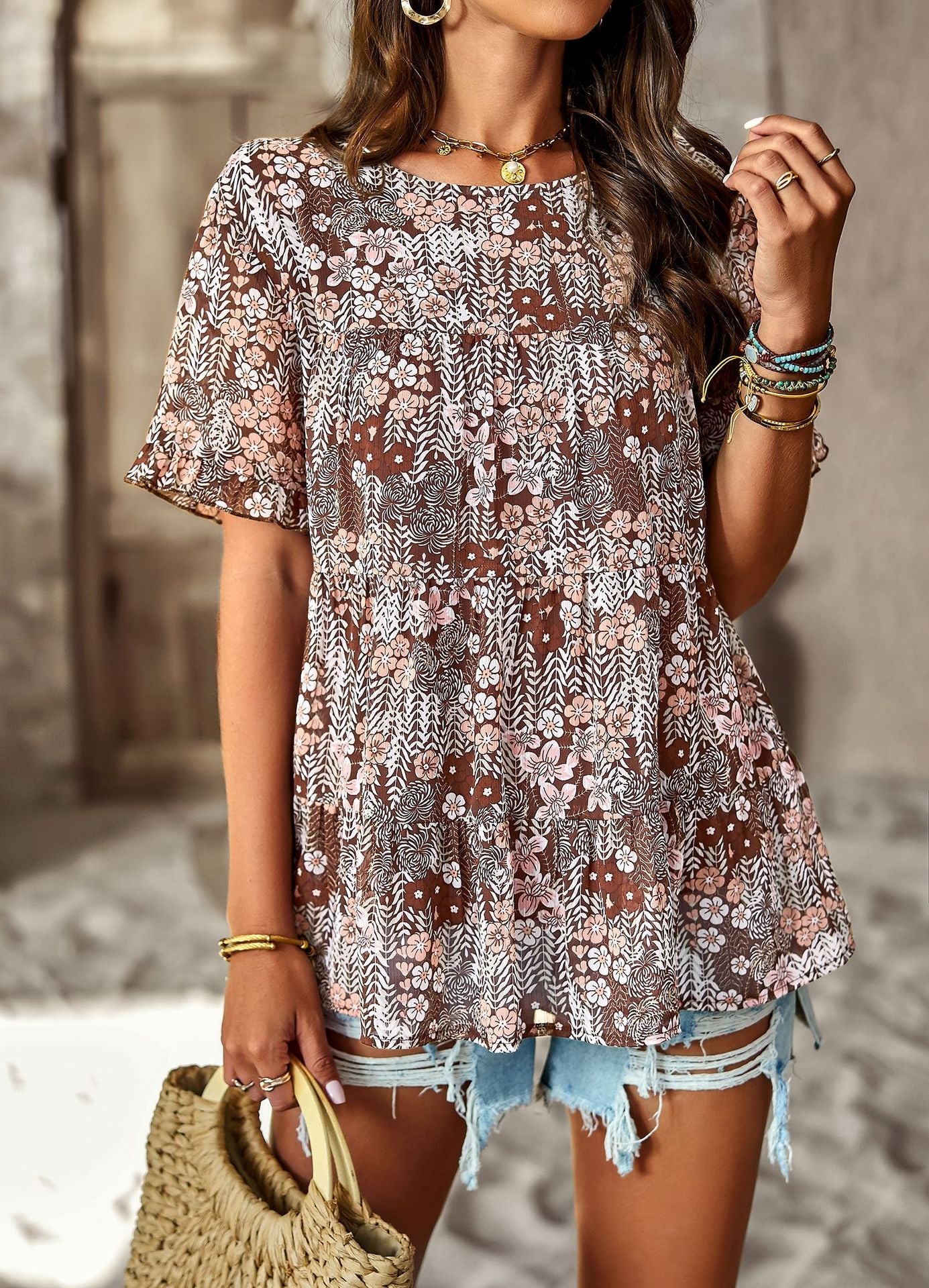 Summer Holiday Short Sleeves Blouses