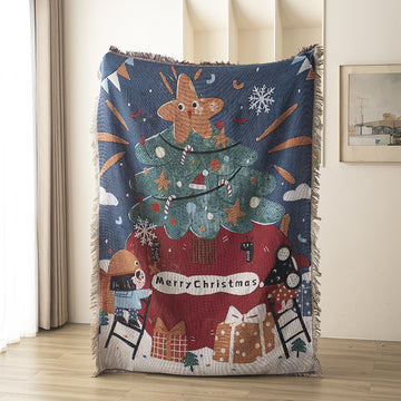 Christmas Gift Blankets - Holiday Decor Throws for Sofa, Bed & Wall