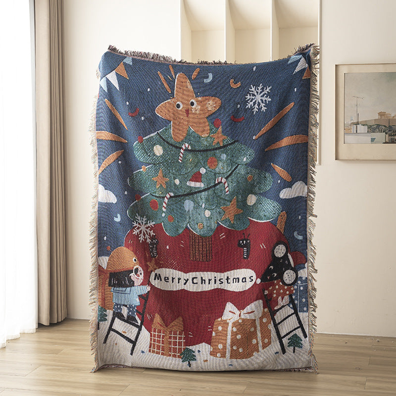 Christmas Gift Blankets - Holiday Decor Throws for Sofa, Bed & Wall