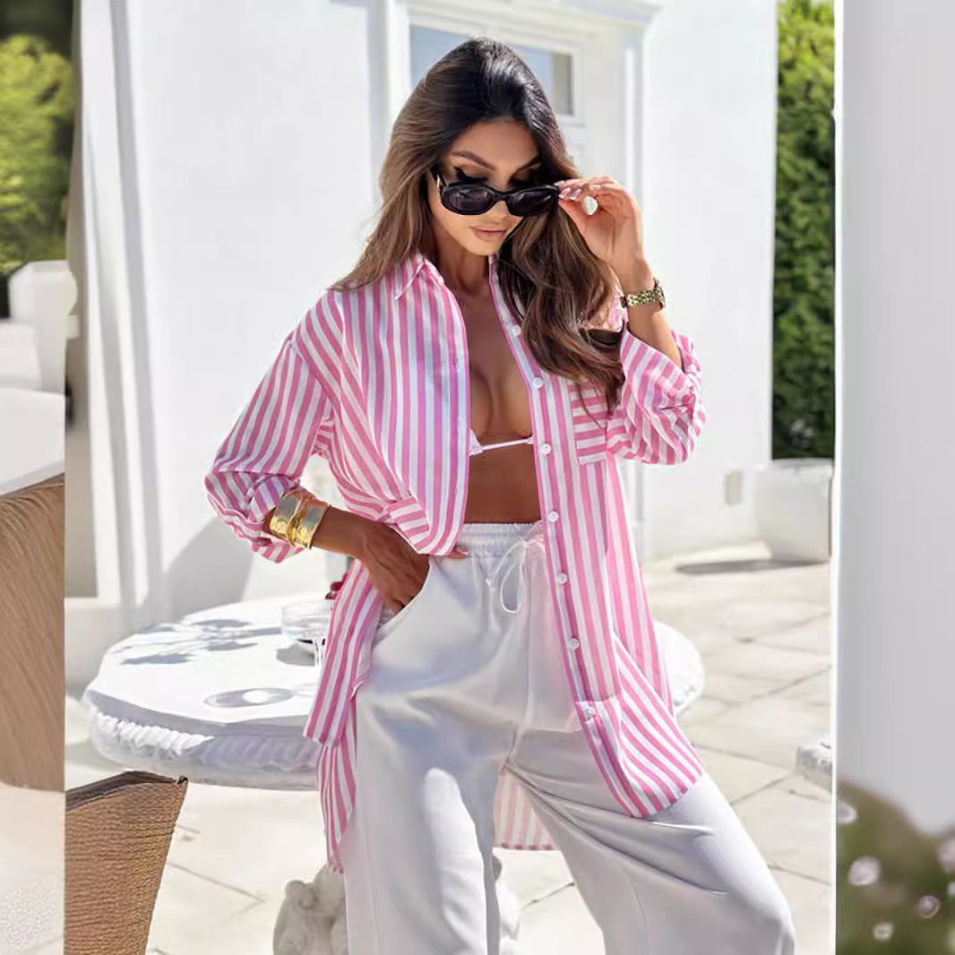 Fall Casual Printed Long Sleeve Shirt