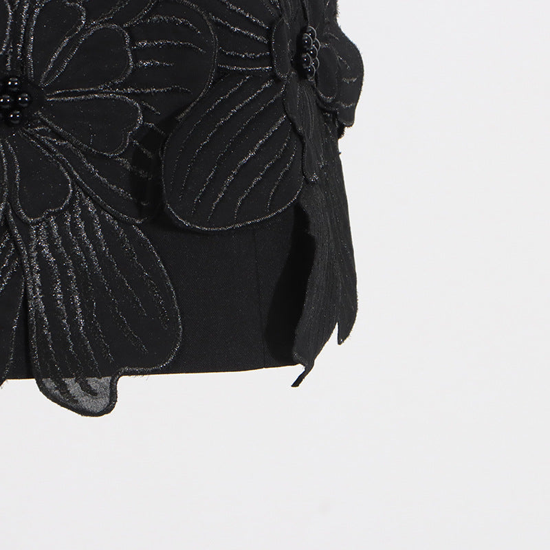 Designed Sweet 3D Floral Sleeveless Mini Dress