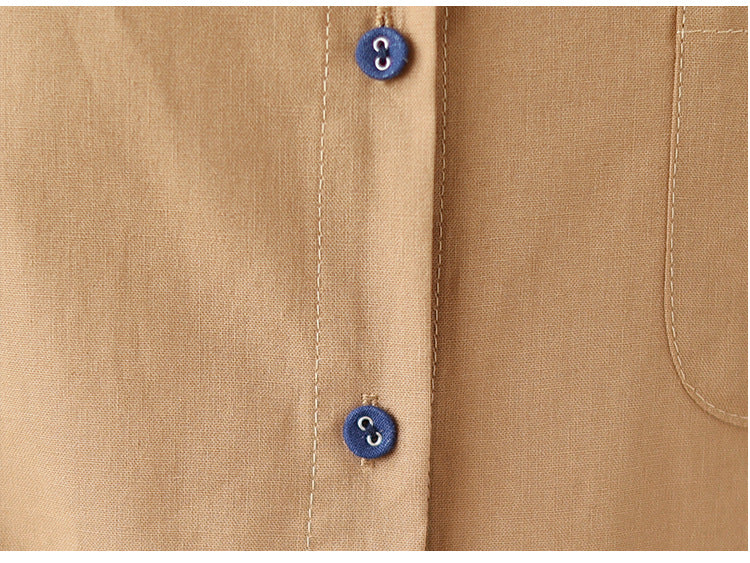 Casual Turnover Collar Linen Long Sleeves Shirts