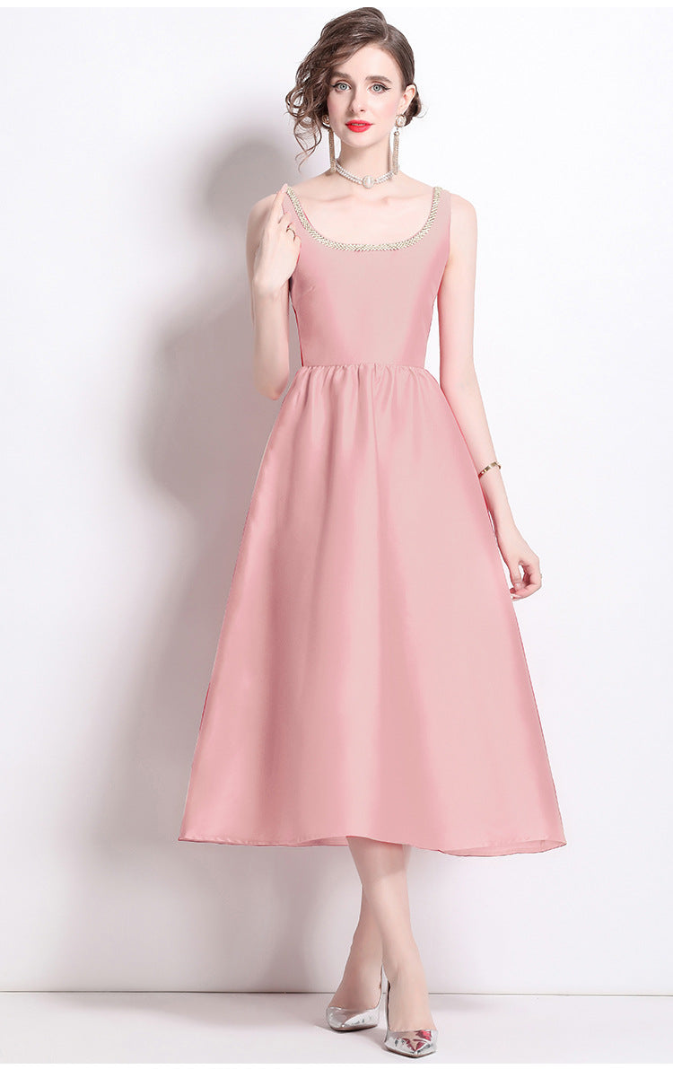 Elegant Square Neckline Sleeveless Dresses