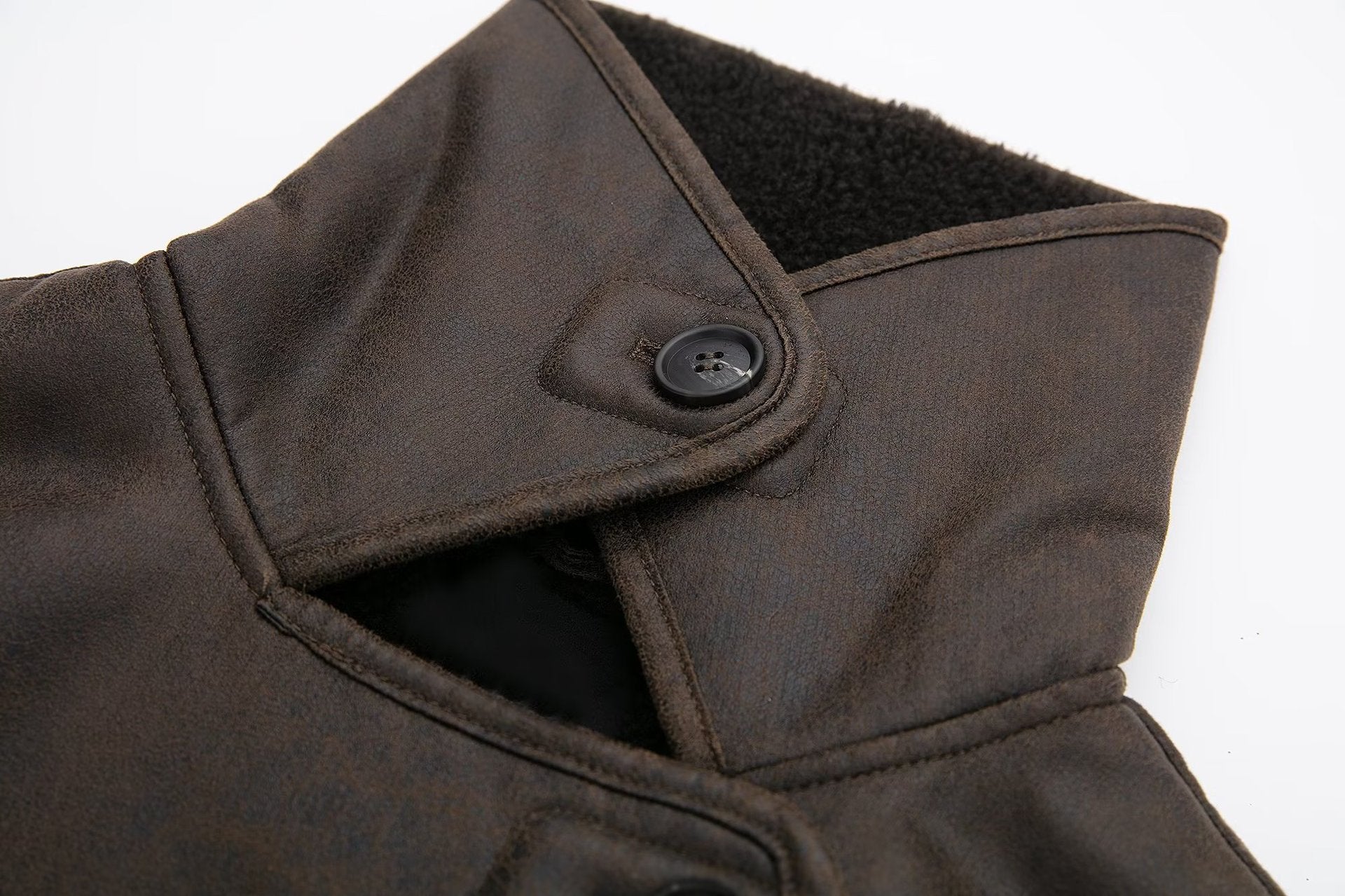 Women's Shearling-Lined Suede Jacket