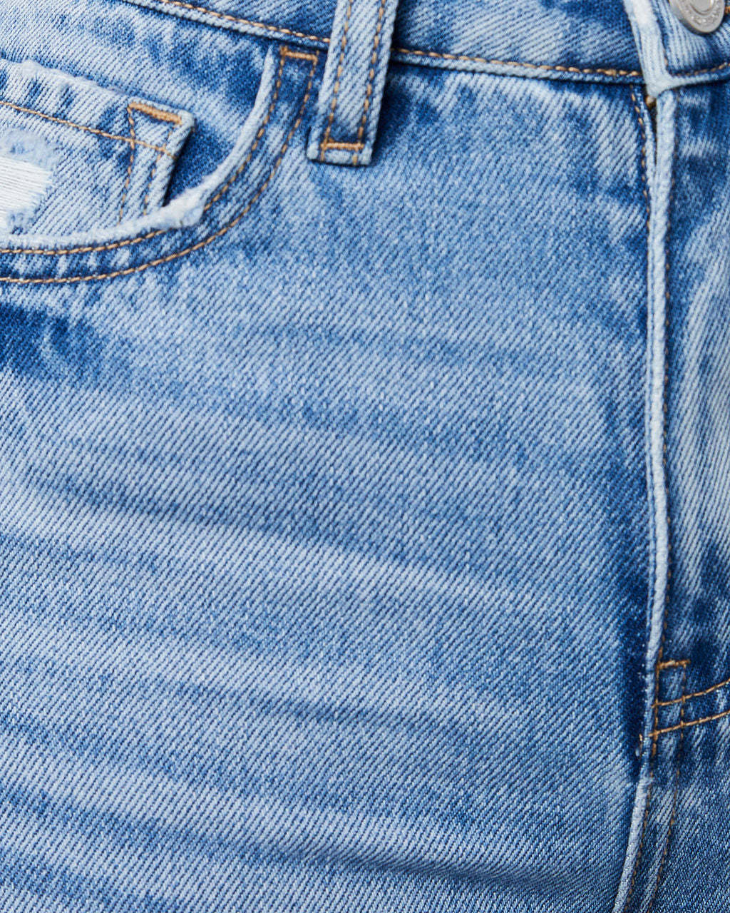 Women's High-Waist Distressed Flared Jeans