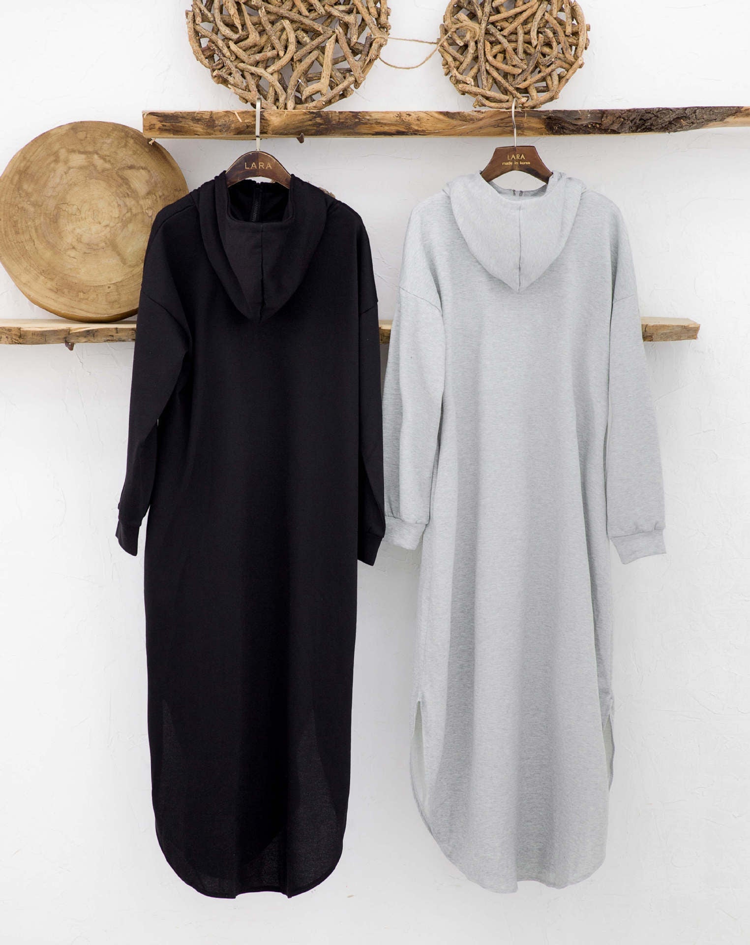 Women Casual Zipper Fall Long Hoodies Dresses-Cozy Dresses-Free Shipping at meselling99
