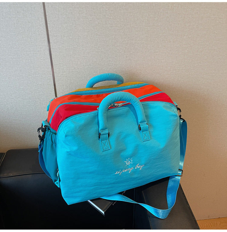 Oxford Color-Block Travel Tote