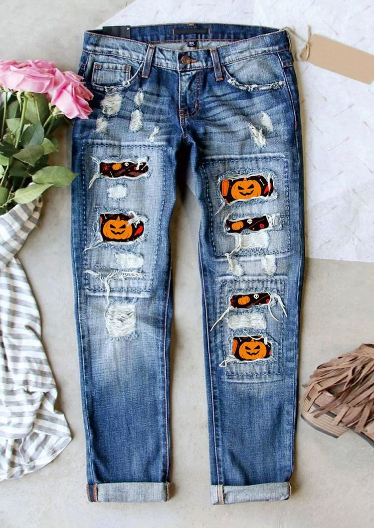 Women’s Mid-Rise Straight Leg Jeans for Halloween
