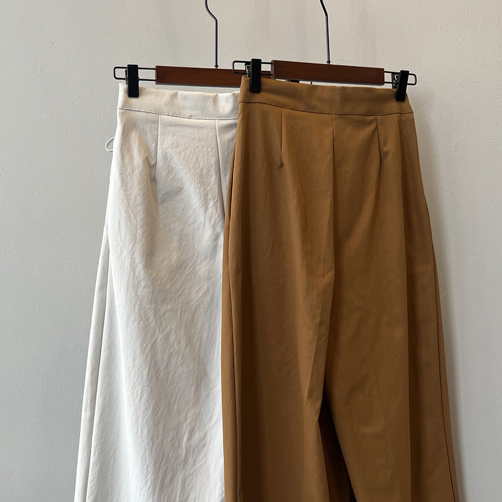 Designer Asymmetric Wrap-Waist Wide Leg Pants