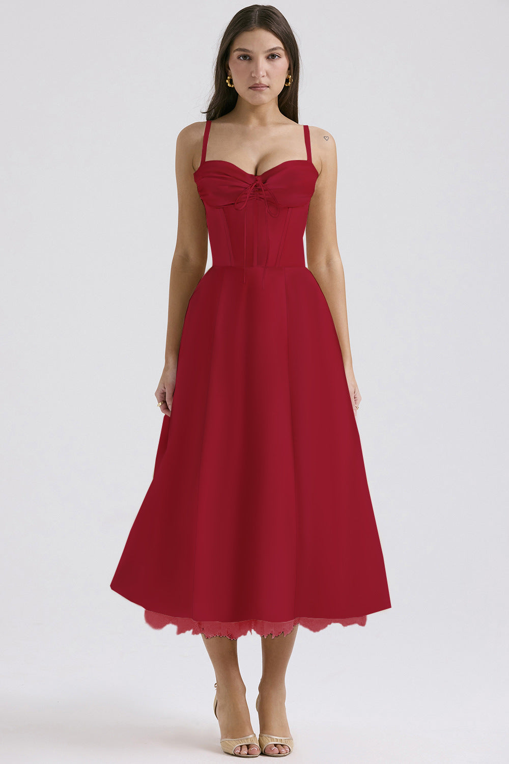 Elegant Floral Print French Summer Dress