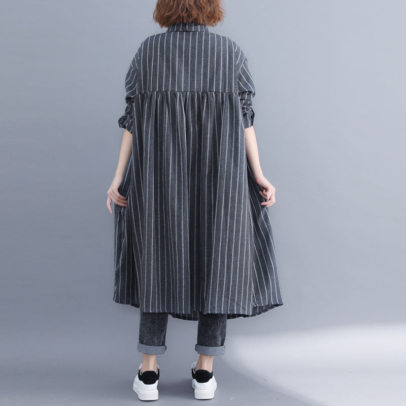 Fashion Linen Plu Ssizes Fall Shirts Coats-Coats & Jackets-Free Shipping at meselling99