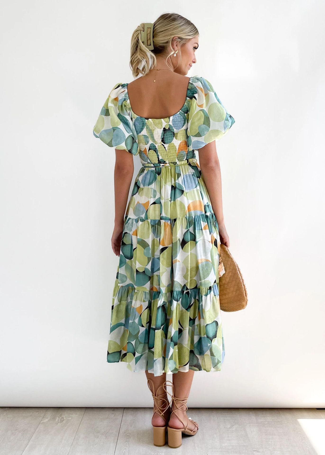 Casual Off The Shoulder Floral Print Long Dresses