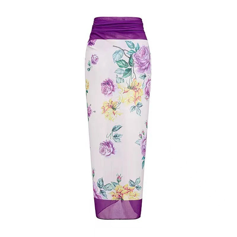 Slimming One-Piece with Long Cover-Up Dress