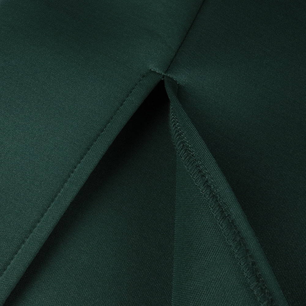 Sexy Ruffled Short Sleeves Women Green Evening Party Dresses-Dresses-Free Shipping at meselling99