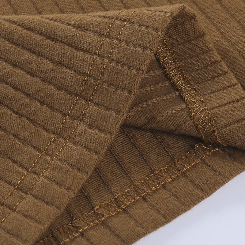 Sexy Square Neckline Long Sleeves Knitted Long Dresses-Dresses-Free Shipping at meselling99