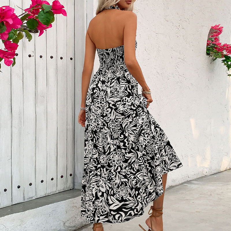 Casual Halter Summer Sleeveless Long Dresses