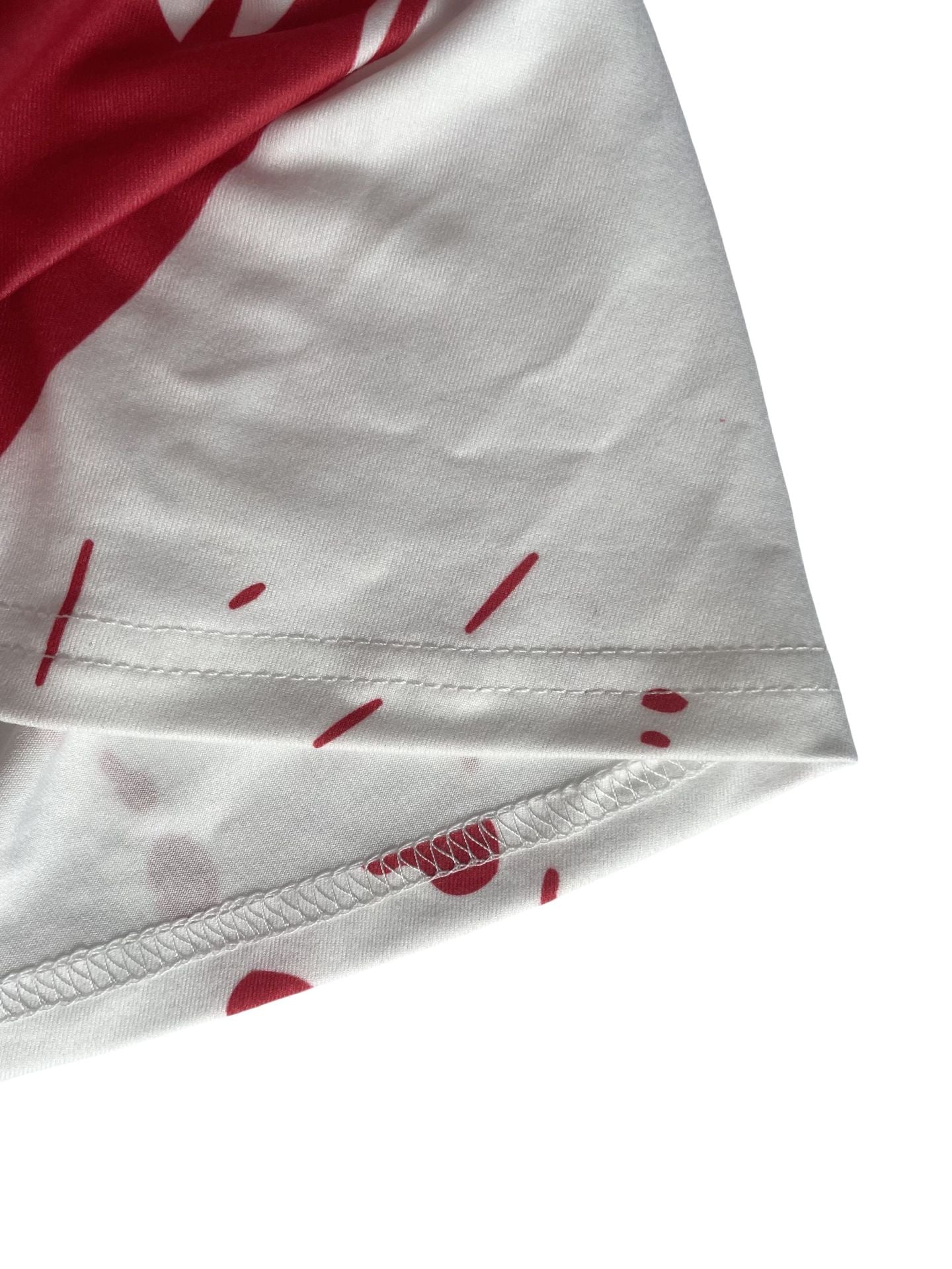 Halloween Doodle Print Color-Block Slim Fit Slip Dress