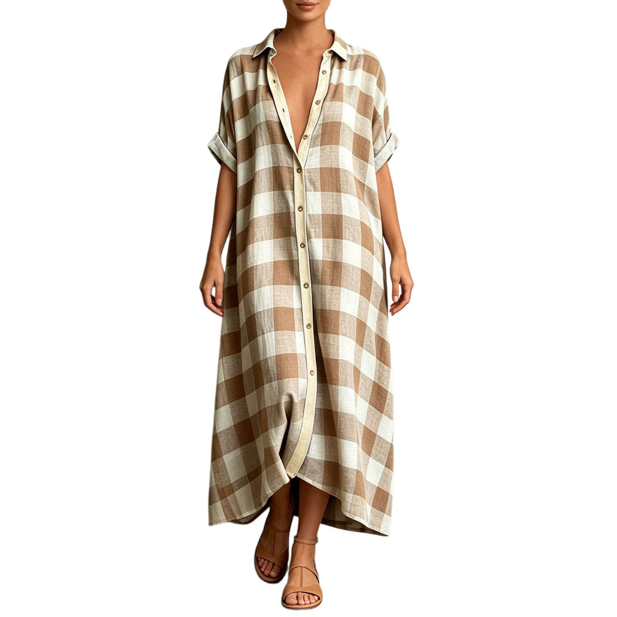 Women's Plaid Shirt Dress