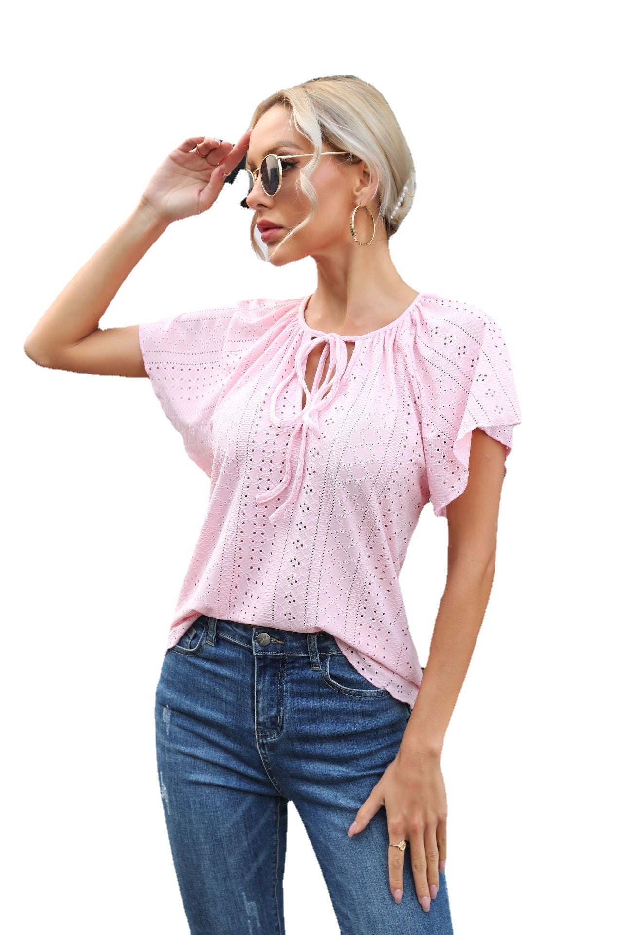 Summer Ruffled Short Sleeves Shirts