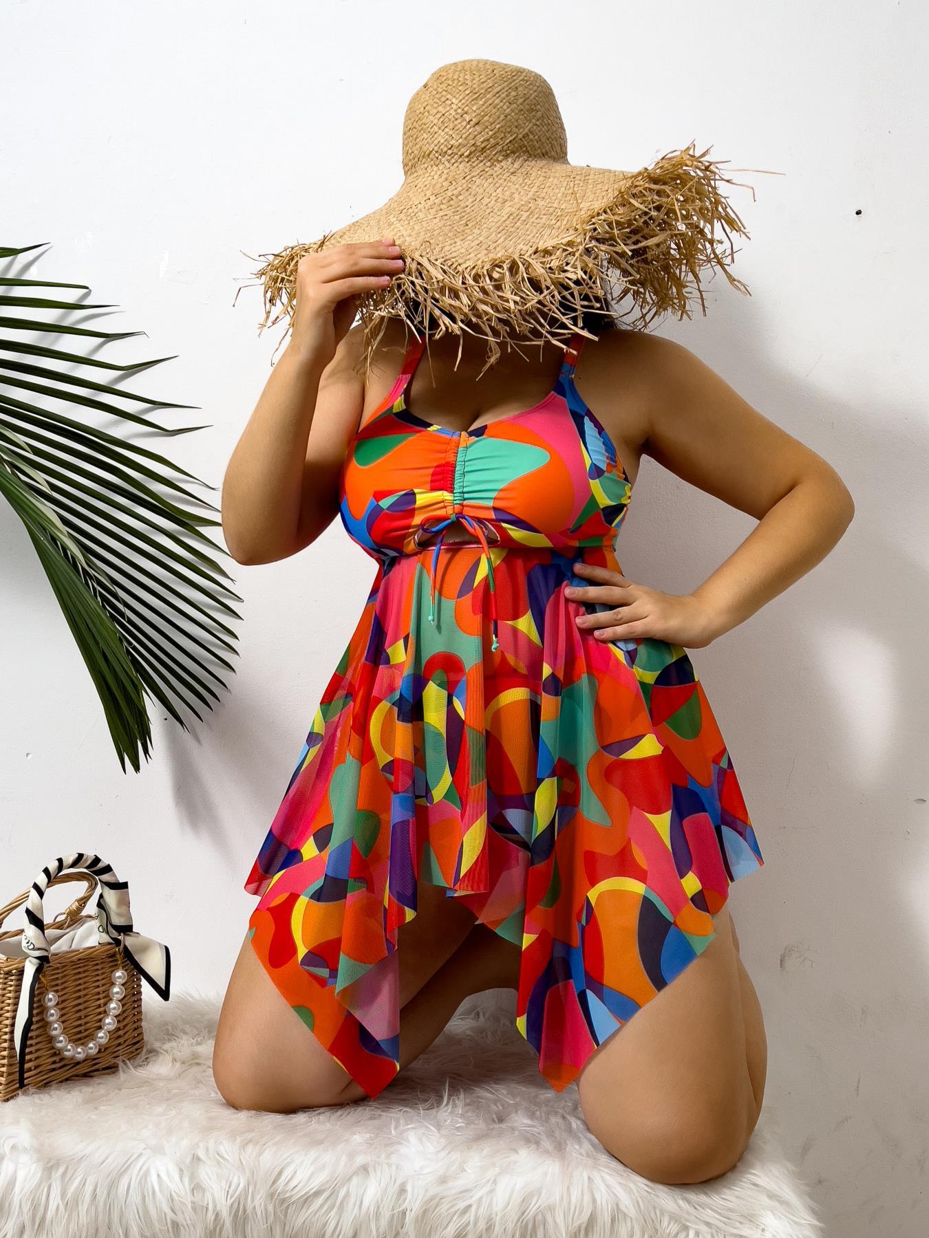 Plus Size High-Waisted Bikini  Suits