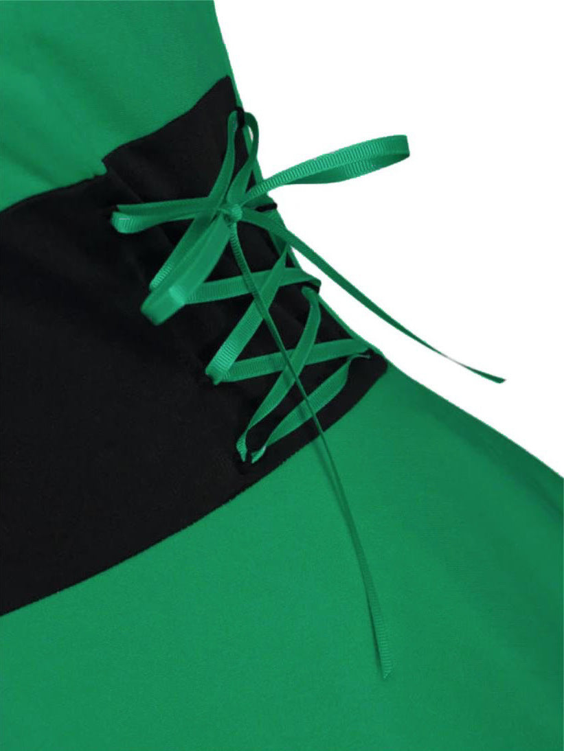 Christmas Party Bunny Outfit - Faux Fur Trim Off-Shoulder Bow Dress