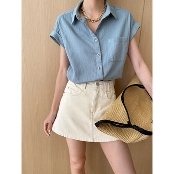 Women Thin & Light Textured Cotton Shirt