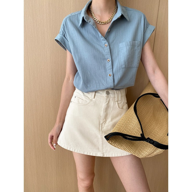 Women Thin & Light Textured Cotton Shirt