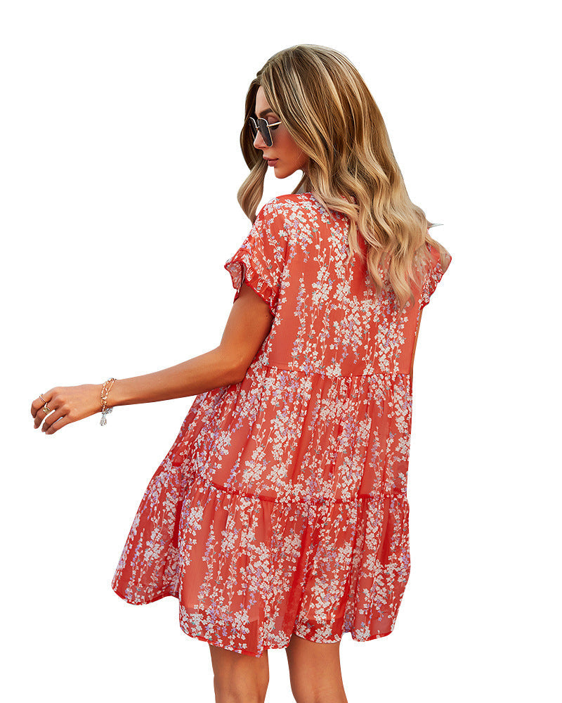 Chiffon Summer A Line Daily Short Dresses