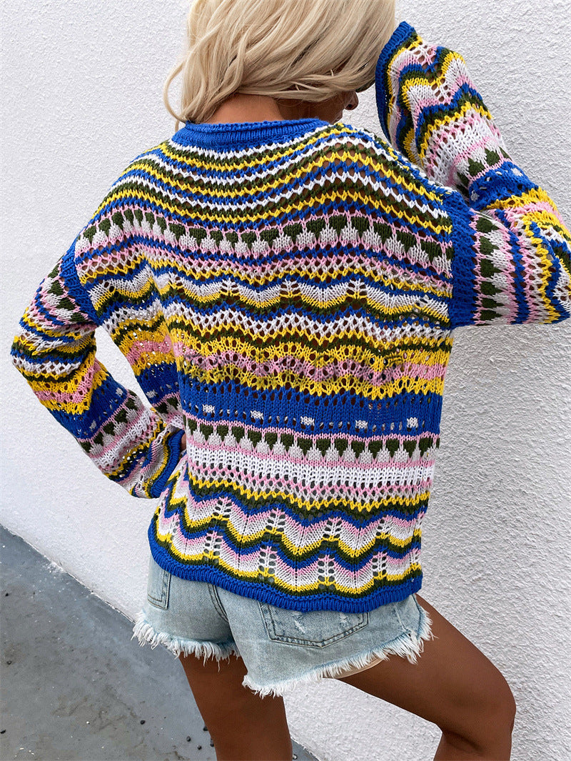 Casual Bohemian Striped Knitted Sweaters