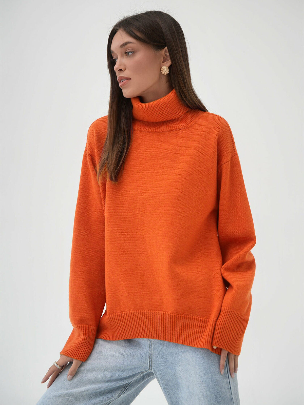 Classical High Neck Knitted Pullover Sweaters