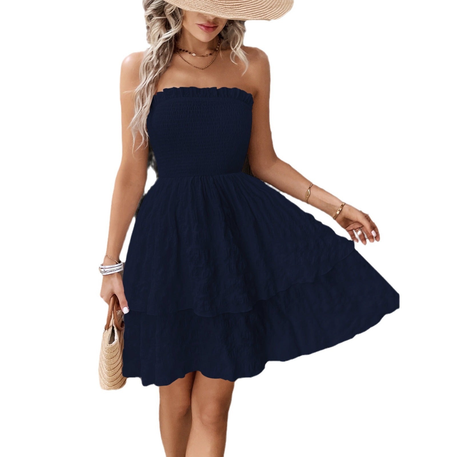 Sexy Strapless Summer Holiday Short Dresses