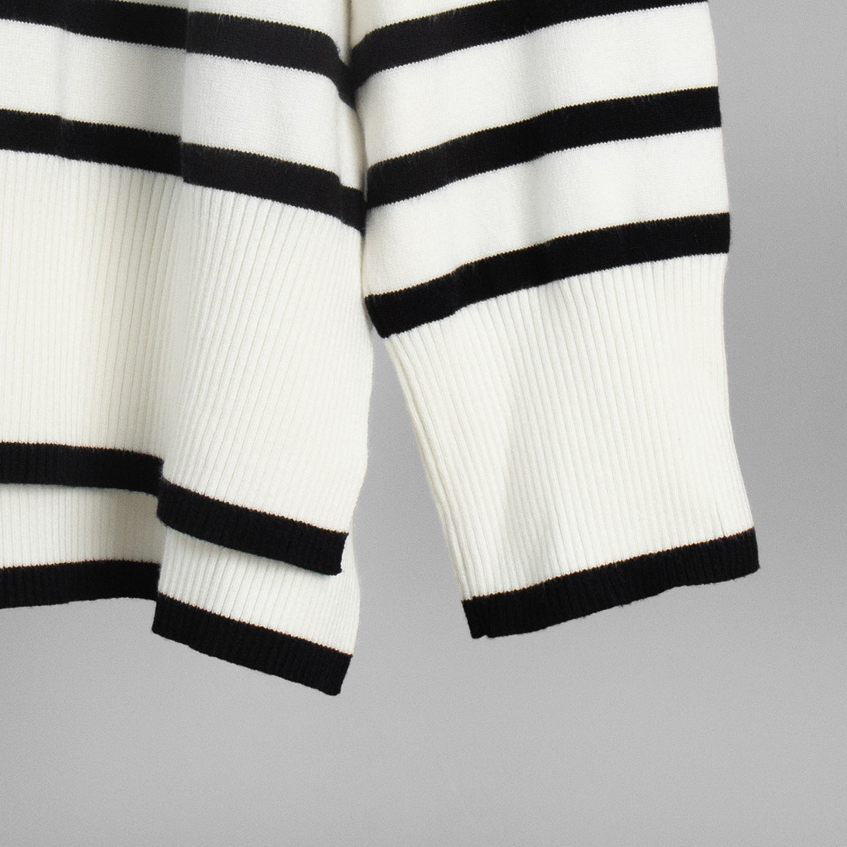 Women's Striped Turtleneck Sweater