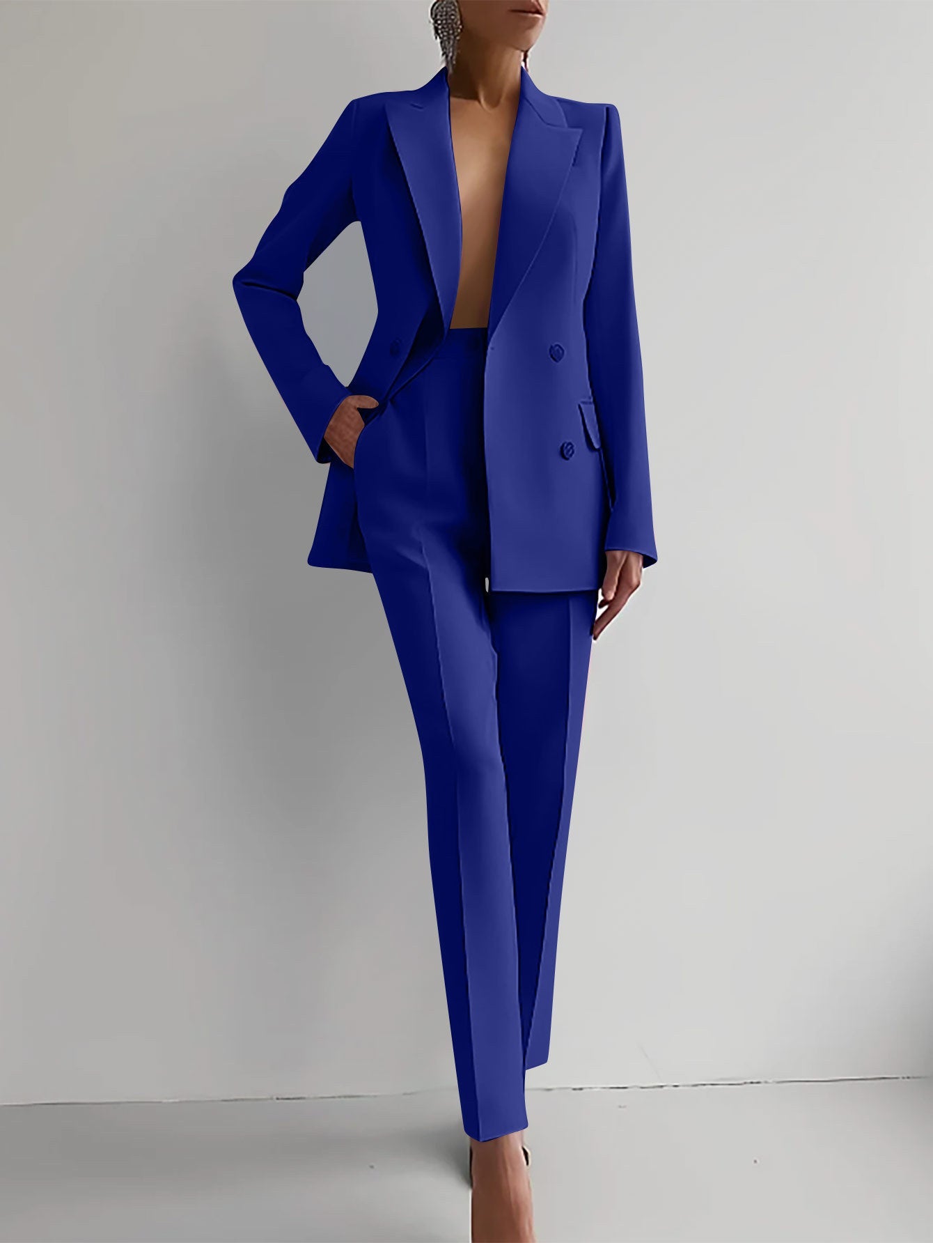 Runway Pocketed Blazer - Red